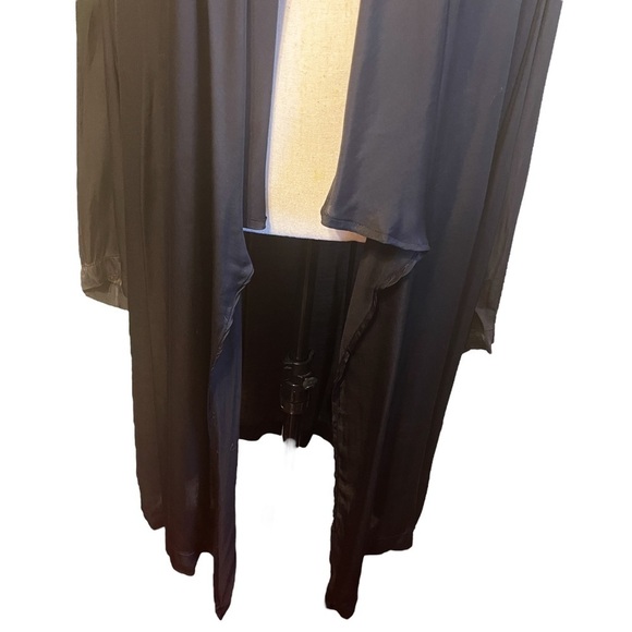 Velvet by Graham & Spencer Black Viscose Blend Duster Cardigan Women's XL - Picture 5 of 11